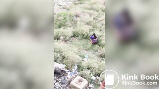 Desi aunty caught pooping
