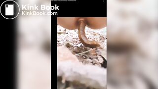 korean girl poop in a forest 2