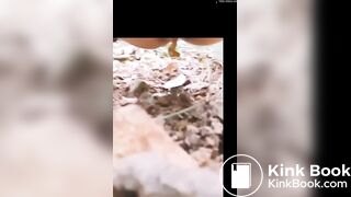 korean girl poop in a forest 2
