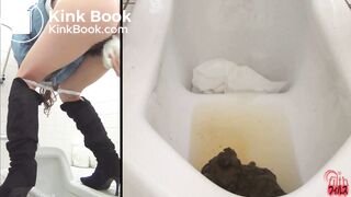 Sexy Japanese Girl Drops Hard Turds 1