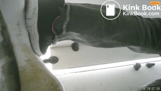 Girl Chinese pooping pis toilet JA_16