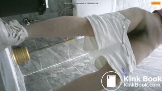 Girl Chinese pooping pis toilet JA_13