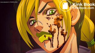 Jolyne gets poop thrown at her