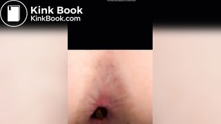 White girl releases a long turd