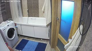 Woman pooping in Toilet 300