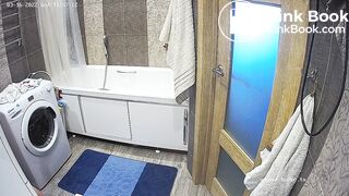 Woman pooping in Toilet 300
