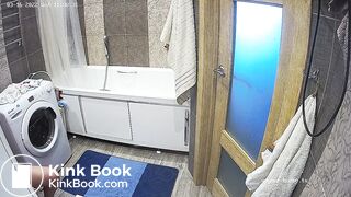 Woman pooping in Toilet 300