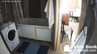 Woman pooping in Toilet 300