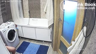 Woman pooping in Toilet 300