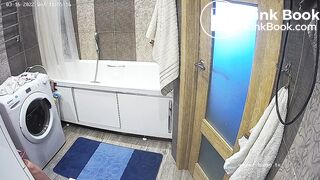Woman pooping in Toilet 300