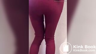 Massive shit in red pants