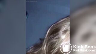 Teen toilet slave licks scat in public porta