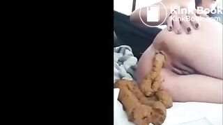 girl filmed pooping