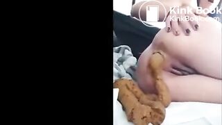 girl filmed pooping