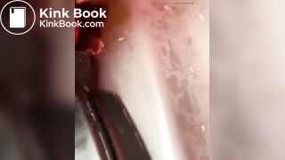 Licking old shit from Port poty