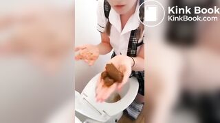 british schoolgirl poops and plays