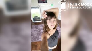 Strawberry holding and pooping