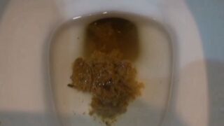 Quick self filmed poop on the toilet