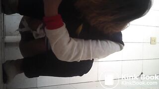 Chinese Girl Desperate Diarrhea in Toilet