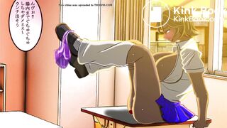 Girl's anal licking and pooping animation