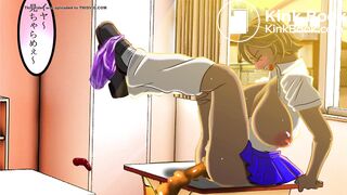 Girl's anal licking and pooping animation