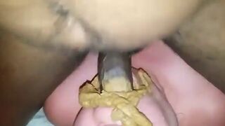 Bbc shitting in white slave mouth