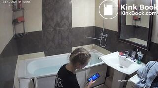 Woman pooping in Toilet 297