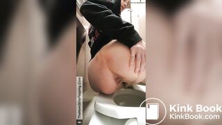 Pooping in a public bathroom