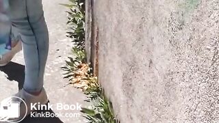 Girl Diarrhea on the street