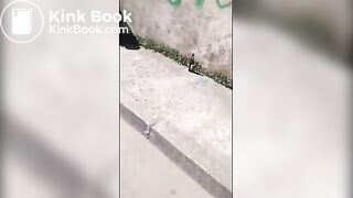 Girl Diarrhea on the street