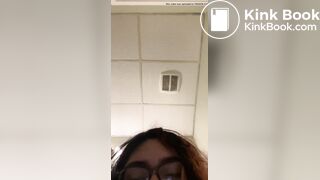 Hispanic girl loose & plops