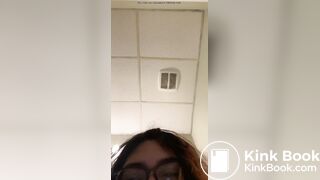 Hispanic girl loose & plops