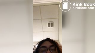 Hispanic girl loose & plops