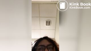 Hispanic girl loose & plops