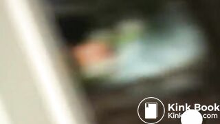 Woman pulls panty to the side to urinate [DNO*10]