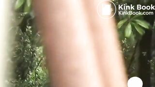 Woman pulls panty to the side to urinate [DNO*10]