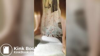 Brunette with buttplug shit