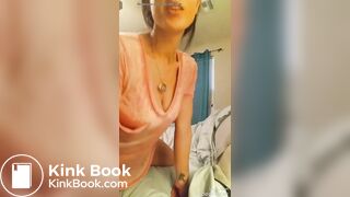 Brunette with buttplug shit