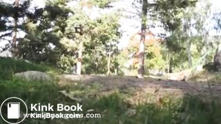 girl decides to shit outdoors in a park