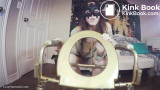 Big ass farting and sharting on toilet chair