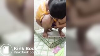 Indonesian girl feed slave