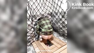 Beautiful Chinese Mistress shitting in slave mouth