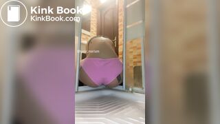 Girl pees and poops multiple times without wiping