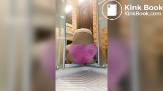 Girl pees and poops multiple times without wiping