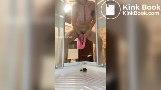 Girl pees and poops multiple times without wiping