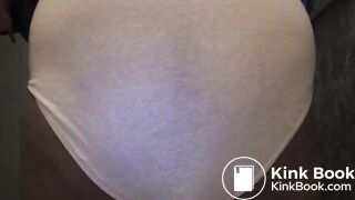 black woman makes a mess in her panties for us