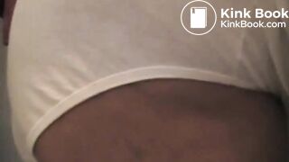 black woman makes a mess in her panties for us