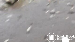 Japanese girl taking solid shits outdoor [DNO*10]