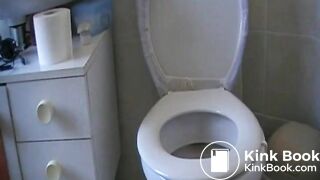 sexy girl poops in a jar