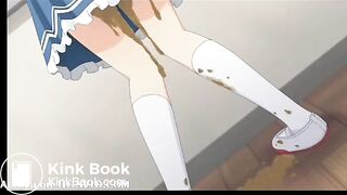 Schoolgirl fills panties with poop